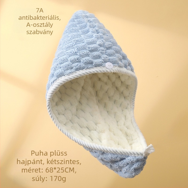Yiduo hajszárító sapka korall plüssből, 150d szál, tömeg 170–199 g, szegélyezés