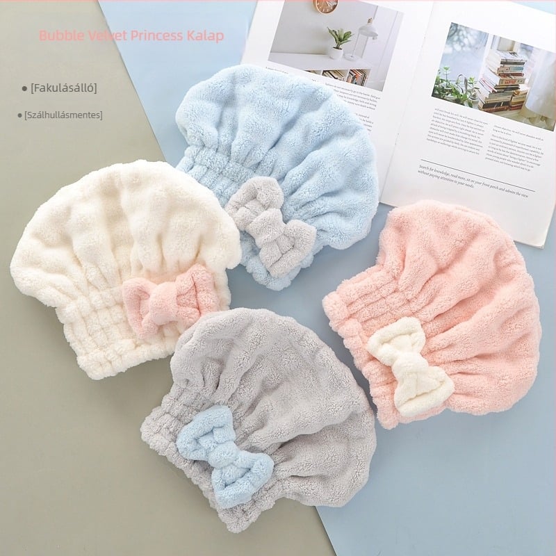Osmax korall velúr hajszárító sapka, Jacquard 150D, nedvszívó, gyors szárítás, felhúzható zuhanysapka, 50–79 g