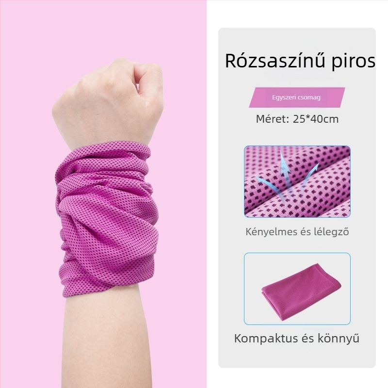 Csukló törölköző - Cupro rostokból, gyorsan száradó, hűsítő és izzadságot felszívó, súly 0.2