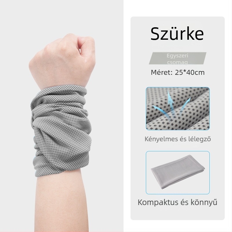 Csukló törölköző - Cupro rostokból, gyorsan száradó, hűsítő és izzadságot felszívó, súly 0.2