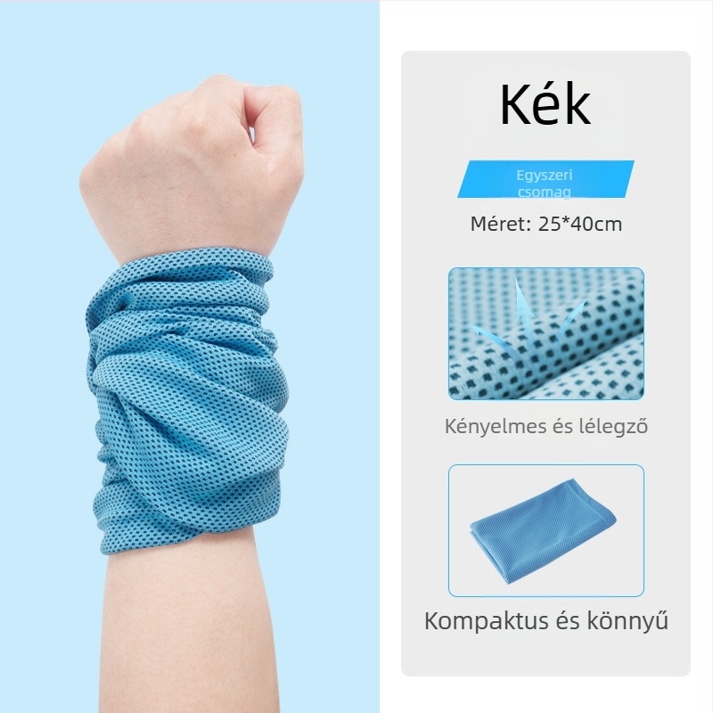 Csukló törölköző - Cupro rostokból, gyorsan száradó, hűsítő és izzadságot felszívó, súly 0.2