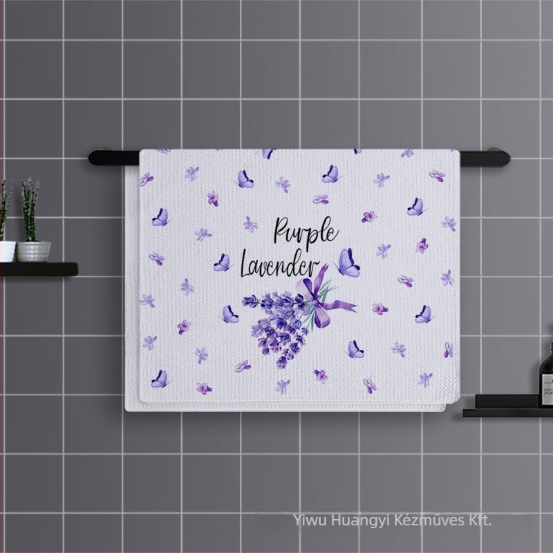 Mikroszálas sporttörölköző, waffel szövésű, pineapple plaid mintázattal, 350 g, 10 darabos készlet, logónyomtatás elérhető, gyors felszívódás 11–15 s