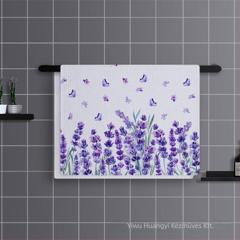 Mikroszálas sporttörölköző, waffel szövésű, pineapple plaid mintázattal, 350 g, 10 darabos készlet, logónyomtatás elérhető, gyors felszívódás 11–15 s