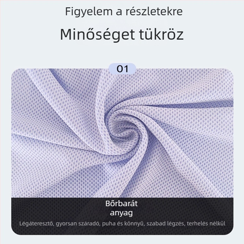 Yishuang hűtő törölköző – egyszerű szövés, AB-szálak, 70 g, vízfelvétel 0-5 s.