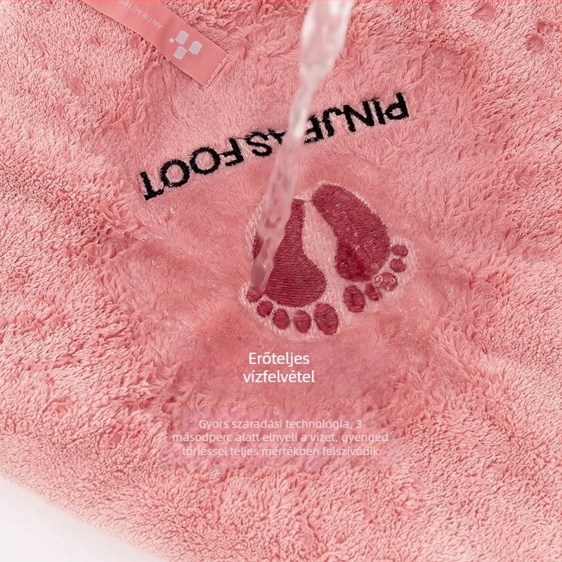 A-osztályú lábtörlő törölköző, háztartási használatra, korall velúr és 100% pamut, gyorsan száradó, nedvszívó, akasztóval