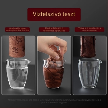 Zen ihletésű tea törlő kendő – vastagított és nedvszívó, mikroszálas anyagból (Anyag: Mikroszálas; Tömeg: 25 g; Nedvszívás: Normál)