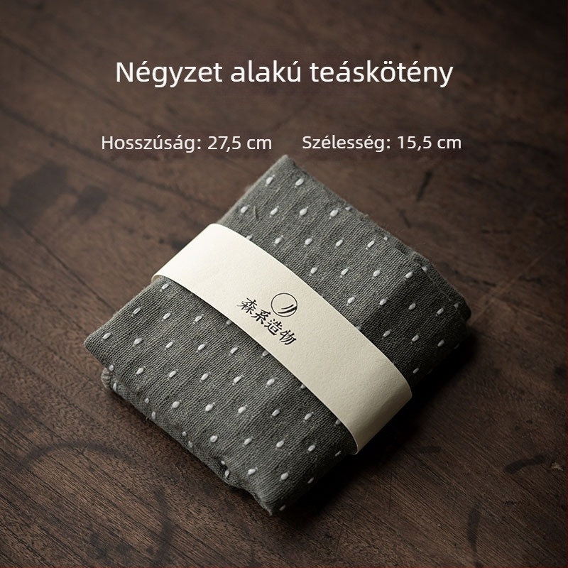 Vastagított pamut-lin tea törlő kendő, nedvszívó anyag, Új kínai stílus; 2013 tavaszán jelent meg; csomagolás része; súly 0,1 kg