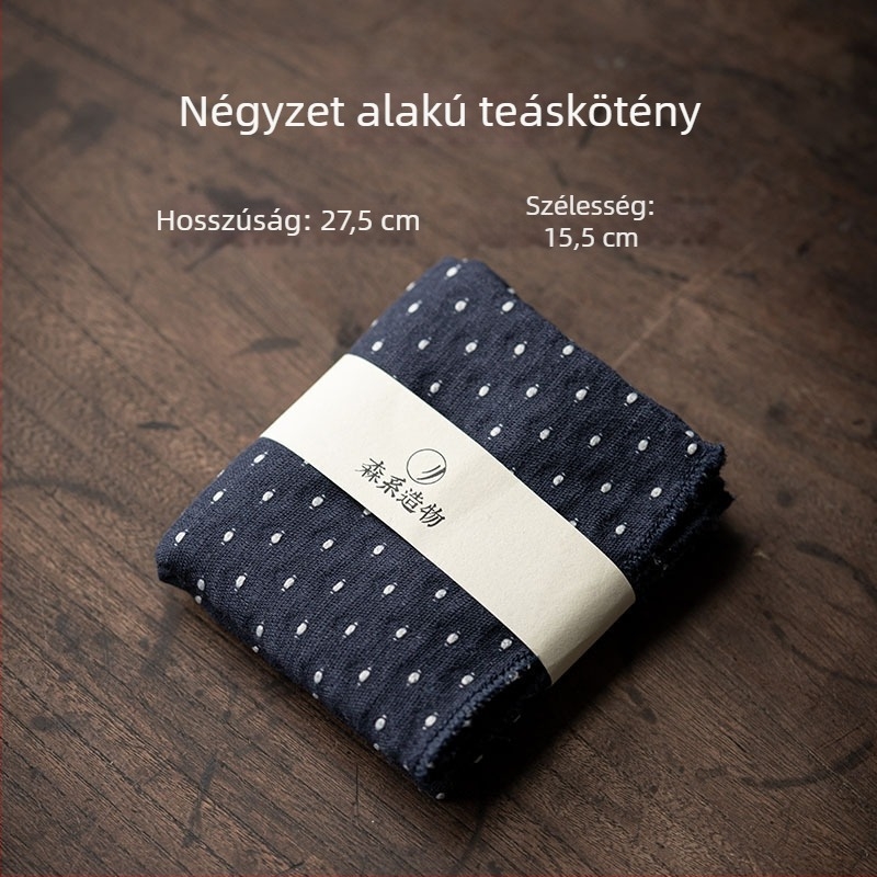 Vastagított pamut-lin tea törlő kendő, nedvszívó anyag, Új kínai stílus; 2013 tavaszán jelent meg; csomagolás része; súly 0,1 kg