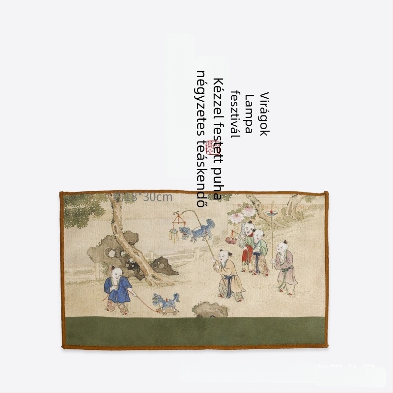 Tailong Gold mikroszálas teás kendő logónyomtatással, testreszabható