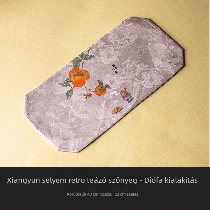 Kétszínű teázó alátét futó Fragrant Cloud Silk anyagból, Új kínai stílus, Yogehome, súly 150 g