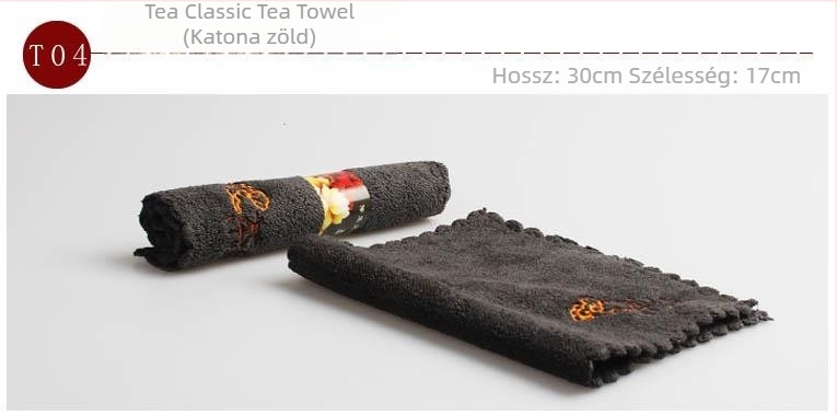 Tailong Gold teás törölköző hímzett logóval és nyomtatással, pamut-kevert anyag, jacquard szövés és hajtás-szegély, testreszabható