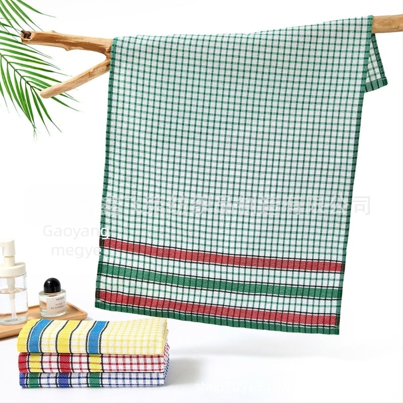 Konyhai törlőkendő jacquard szövésű, keverék fonalakból, kockás mintázat, 68 g