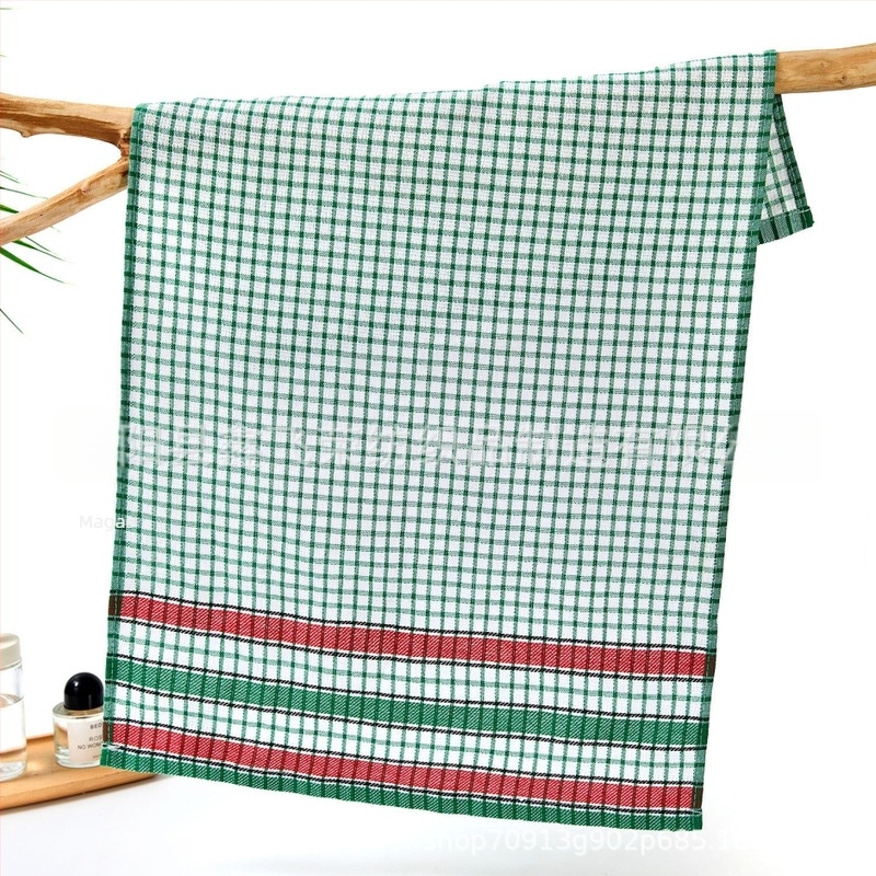 Konyhai törlőkendő jacquard szövésű, keverék fonalakból, kockás mintázat, 68 g