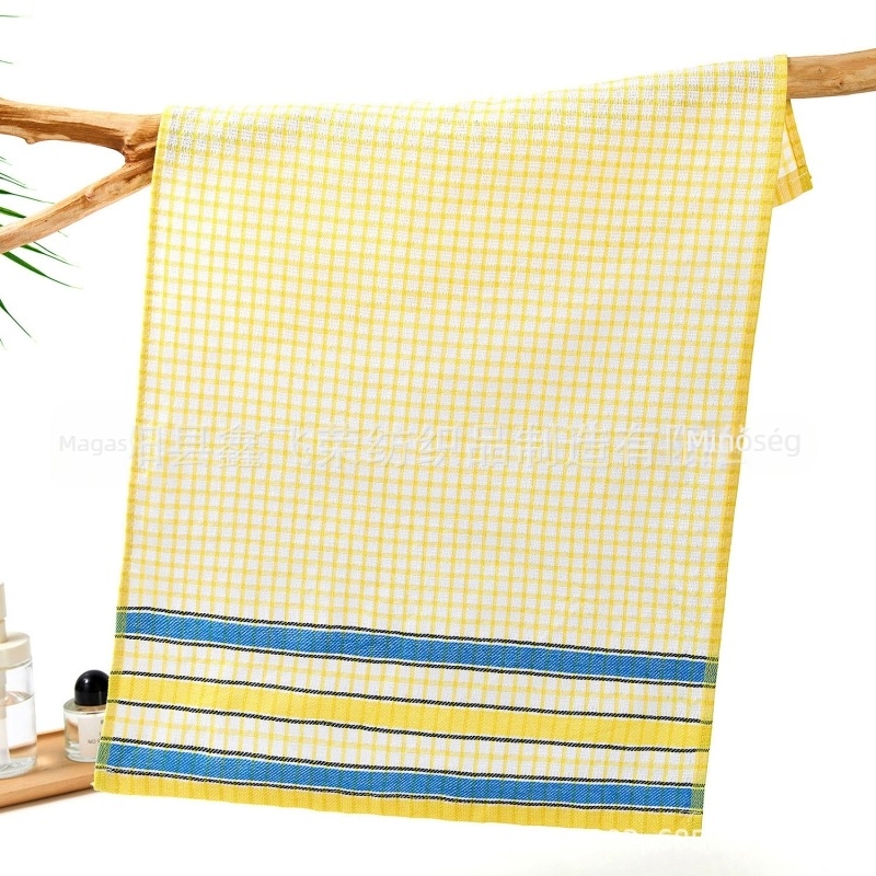 Konyhai törlőkendő jacquard szövésű, keverék fonalakból, kockás mintázat, 68 g