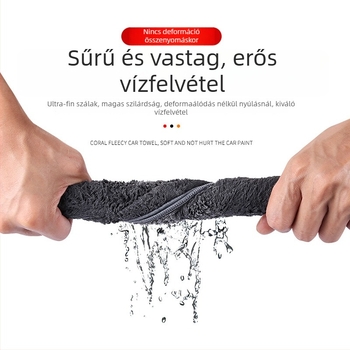 Autómosó kendő velúr anyagból, kétoldalas, rendkívül nedvszívó, szöszmentes