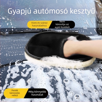 Autóápolási kesztyű — plüss anyag, Pluche márka, modell J007, medve mancstílus