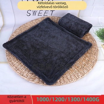 Kétoldalas mikroszálas autó törlőruha, 1200 gsm, multifunkciós, logónyomás elérhető