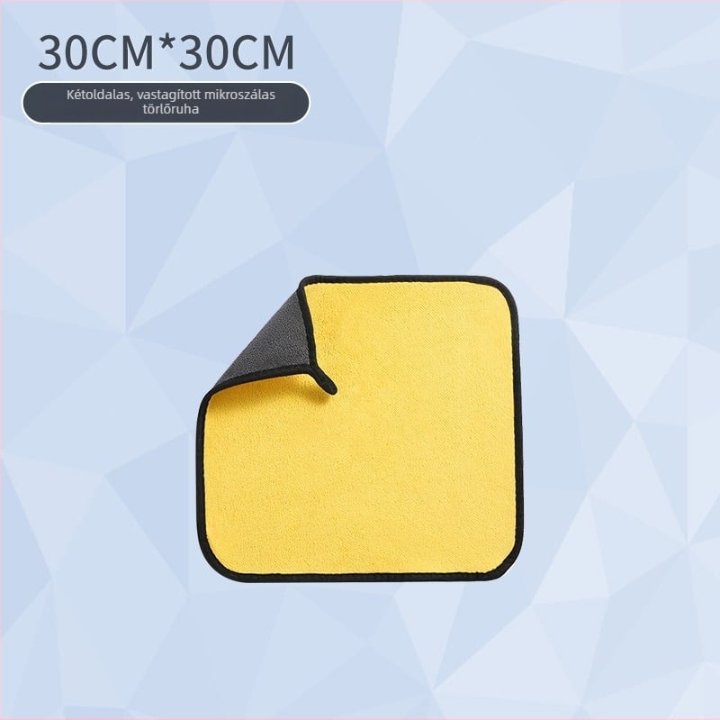 Autómosó kendő magas sűrűségű korall bársonyból, vastított, vízfelvevő, kétoldalas használatra autóhoz és otthonhoz, többfunkciós tisztító kendő, poliészter