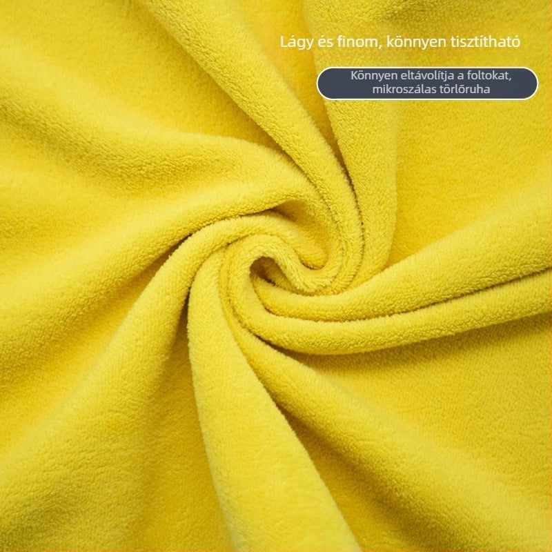 Autómosó kendő magas sűrűségű korall bársonyból, vastított, vízfelvevő, kétoldalas használatra autóhoz és otthonhoz, többfunkciós tisztító kendő, poliészter