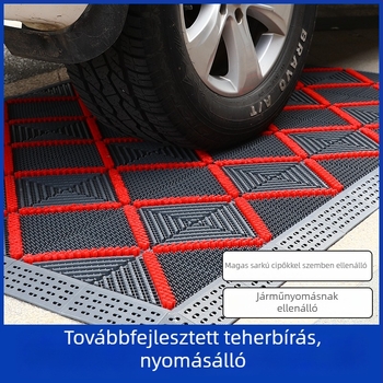 Három az egyben bejárati szőnyeg, műanyag kültéri csúszásmentes négyzet alakú