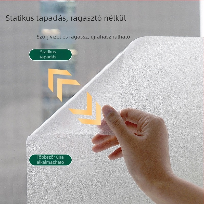 Ragasztó nélküli matt ablakfilm erkélyhez — hőszigetelés, napvédelme és magánélet védelem