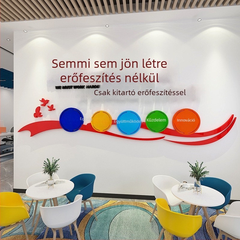 Iroda dekorációs szlogenek – 3D-s akril falidíszek a csapat inspirációjáért és a vállalati kultúráért