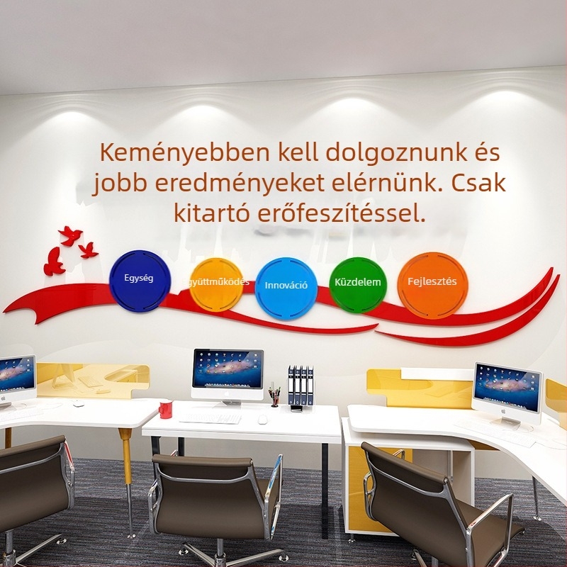 Iroda dekorációs szlogenek – 3D-s akril falidíszek a csapat inspirációjáért és a vállalati kultúráért