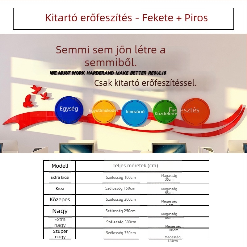 Iroda dekorációs szlogenek – 3D-s akril falidíszek a csapat inspirációjáért és a vállalati kultúráért