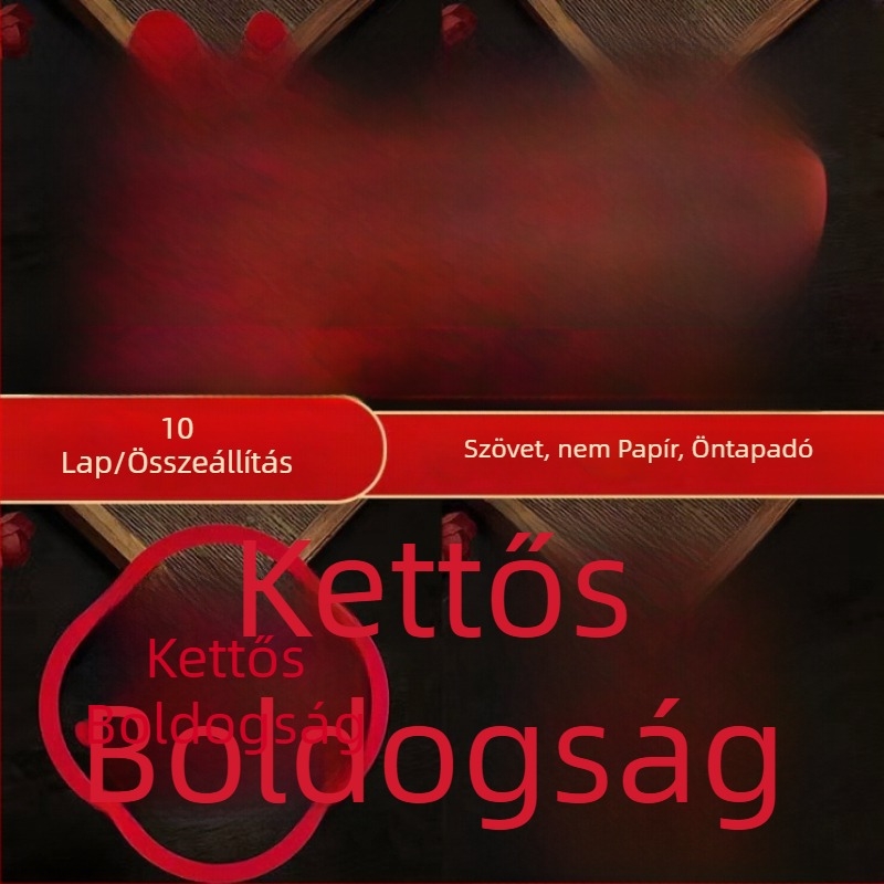 Esküvői dekorációs matrica – flockos textil, öntapadós, Win Xin márka, ajtókhoz és ablakokhoz, kategória „Boldog szavak”