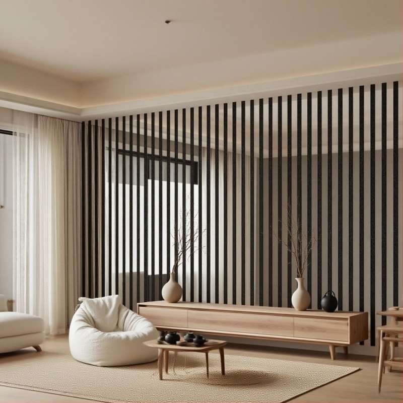 3D PVC falikép matrica, Novelvital márka, vízálló és nedvességálló, hangszigetelés, dekoratív dizájn, minta: egyszínű / geometrikus / absztrakt, 1 darab, modern minimalist stílus