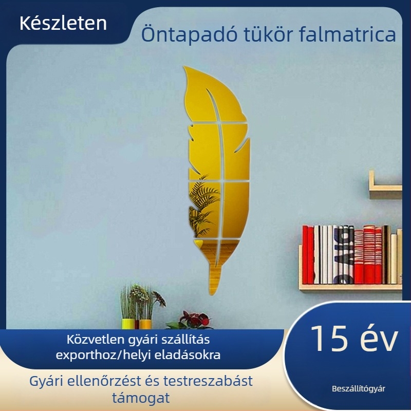 Toll alakú falmatrica, akril, tükrös felület, vízálló