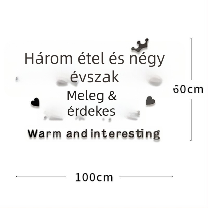 Akril 3D falióra tükrös matricákkal, modern, letisztult falidekor a nappaliba, étterembe és kereskedelmi helyiségekbe