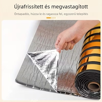 Önadhéziós PVC falmatrica, 3D-s acélrács mintával és tükröző felülettel
