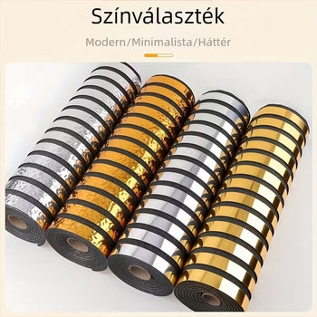 Önadhéziós PVC falmatrica, 3D-s acélrács mintával és tükröző felülettel