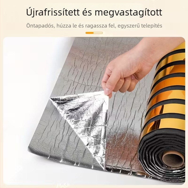 Önadhéziós PVC falmatrica, 3D-s acélrács mintával és tükröző felülettel