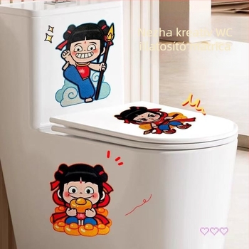 WC dekor matrica — önragasztó filc anyag, modern minimalista stílus, fürdőszobához, testreszabás elérhető