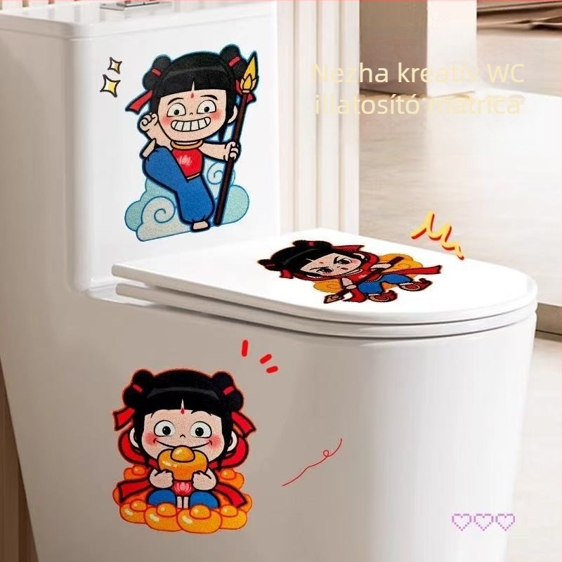 WC dekor matrica — önragasztó filc anyag, modern minimalista stílus, fürdőszobához, testreszabás elérhető