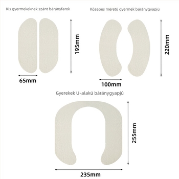 Gyerekeknek plüss öntapadós WC-ülés párna, mosható, méretre vágható, meleg, Quan Lekang