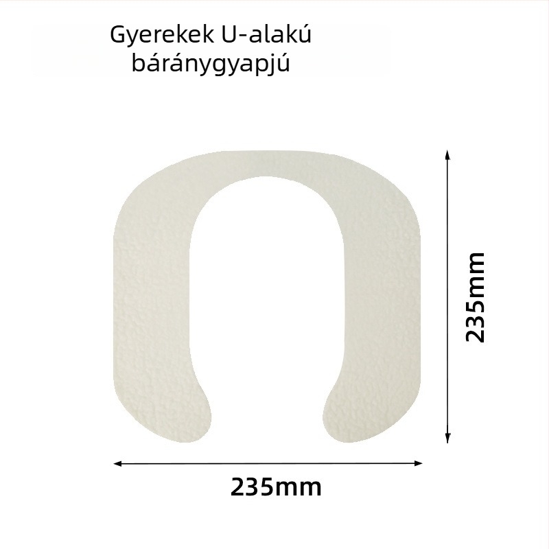 Gyerekeknek plüss öntapadós WC-ülés párna, mosható, méretre vágható, meleg, Quan Lekang