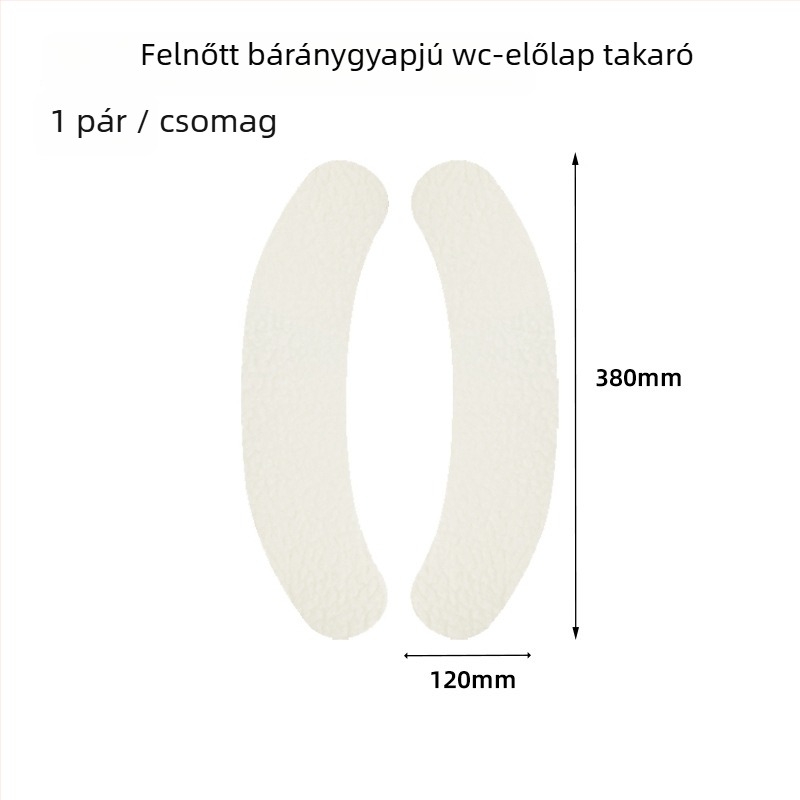 Gyerekeknek plüss öntapadós WC-ülés párna, mosható, méretre vágható, meleg, Quan Lekang