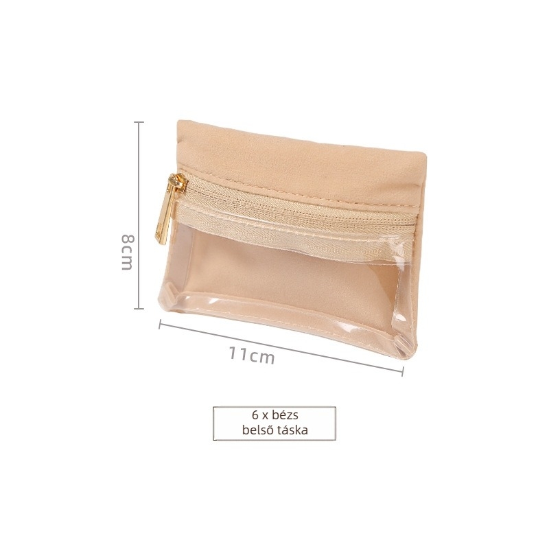 PU anyagú ékszertartó doboz, flip fedél, Lychee minta, kemény kivitel, modern minimalista stílus