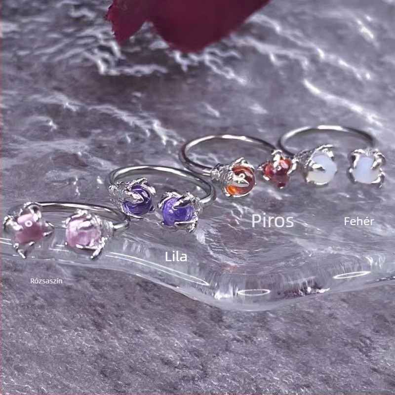 Sárkányszív ajakgyűrű és patkó alakú piercing gyűrű, titánacélból