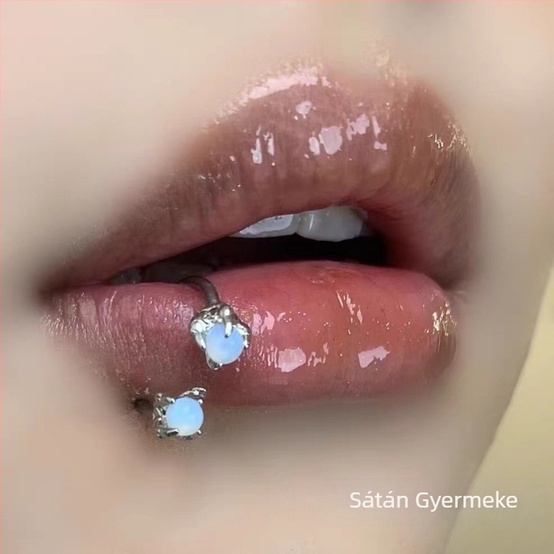 Sárkányszív ajakgyűrű és patkó alakú piercing gyűrű, titánacélból