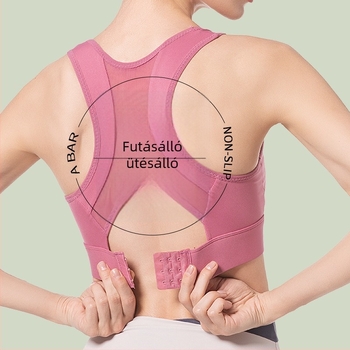 Nylon sportmelltartó vállpánt nélküli - teljes kosár, közepesen formázott kosár, lélegző, jóga- és edzésre