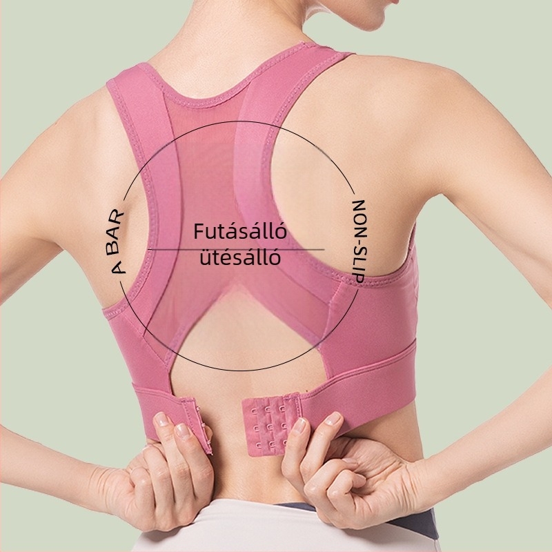 Nylon sportmelltartó vállpánt nélküli - teljes kosár, közepesen formázott kosár, lélegző, jóga- és edzésre