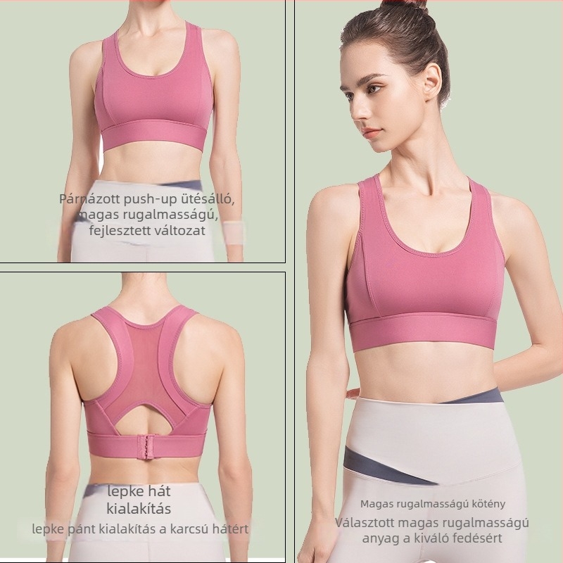 Nylon sportmelltartó vállpánt nélküli - teljes kosár, közepesen formázott kosár, lélegző, jóga- és edzésre