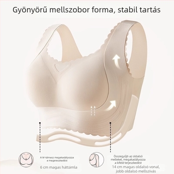 Plusz méretű, varrat nélküli kismama sportmelltartó, teljes kosár, légáteresztő támogatás és emelés