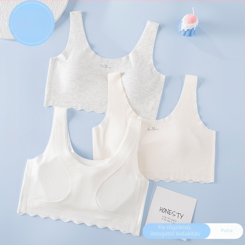 Sima sportmelltartó tiniknek, tank-top stílus, teljes kosár, lélegző és kényelmes