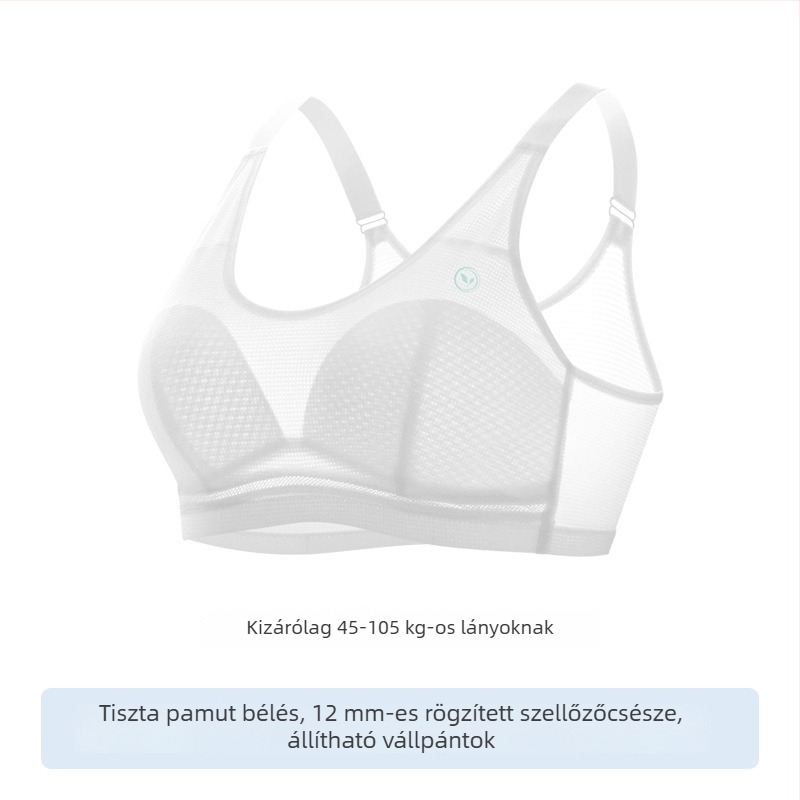 Tinédzser lányoknak szánt sportmelltartó a fejlődési szakaszban, plusz méret, mellény-stílus