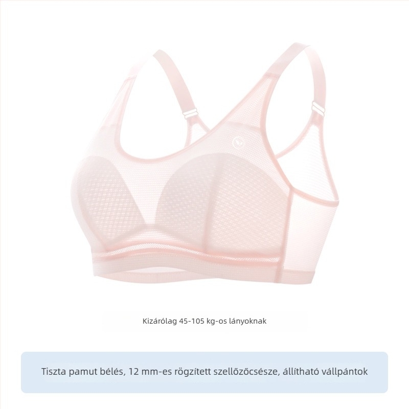 Tinédzser lányoknak szánt sportmelltartó a fejlődési szakaszban, plusz méret, mellény-stílus